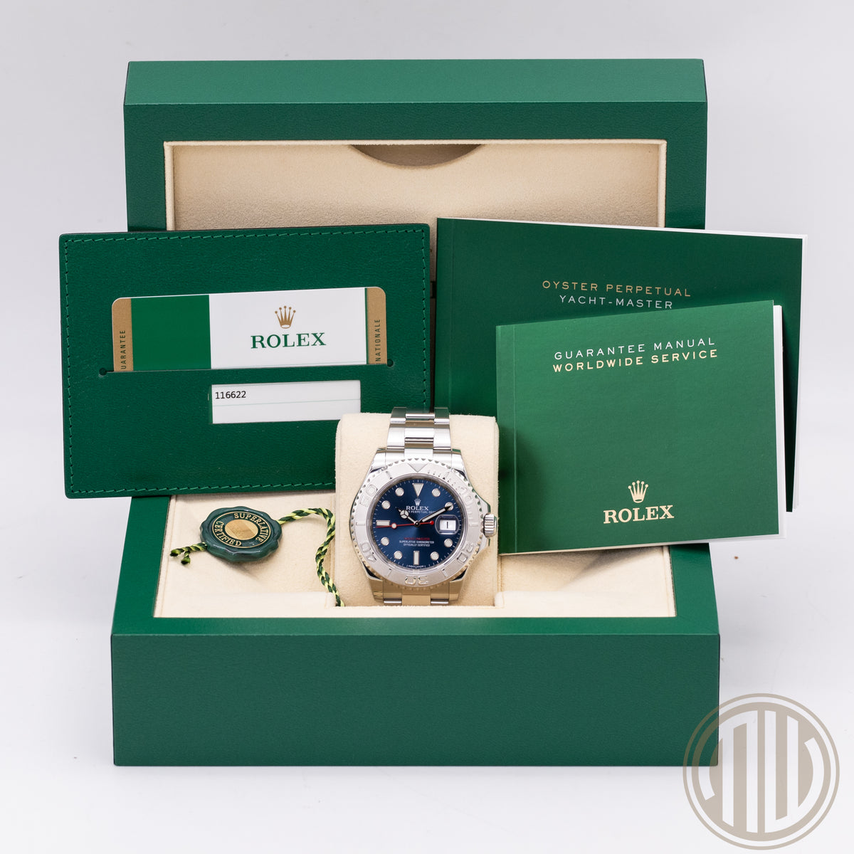 Rolex Yacht-Master 40 Lc100 Blue Dial | Platin Bezel | Box and Papers | 2016 | 16622