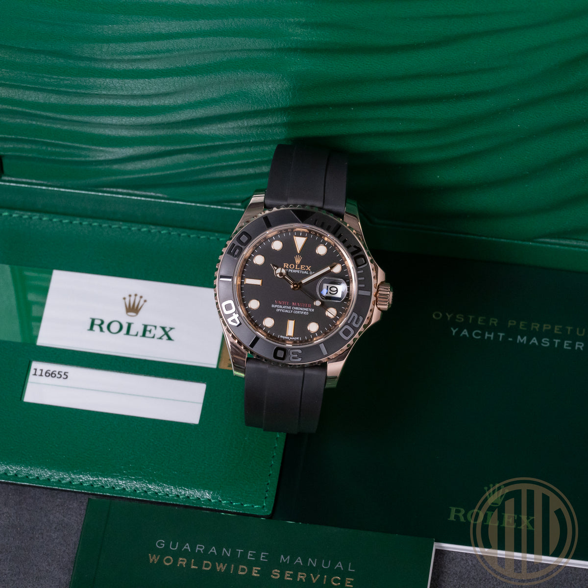Rolex Yacht-Master 40 Everose | Oysterflex | Lc100 | Box and Papers | 2015