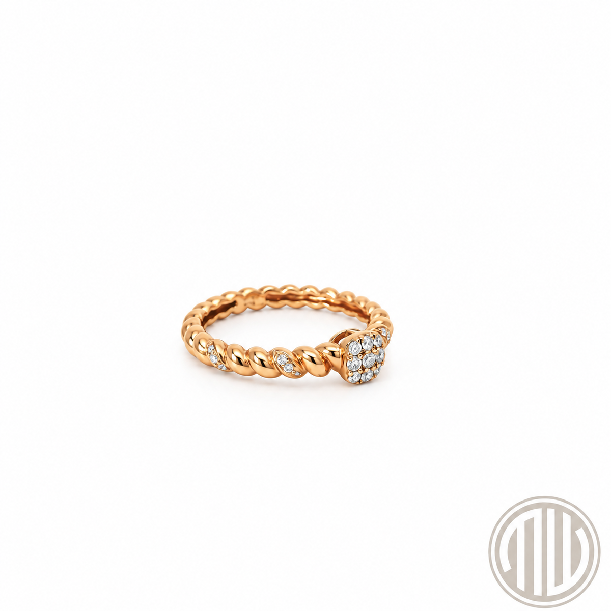 Diamant Kordelring 750 Roségold 0.37ct