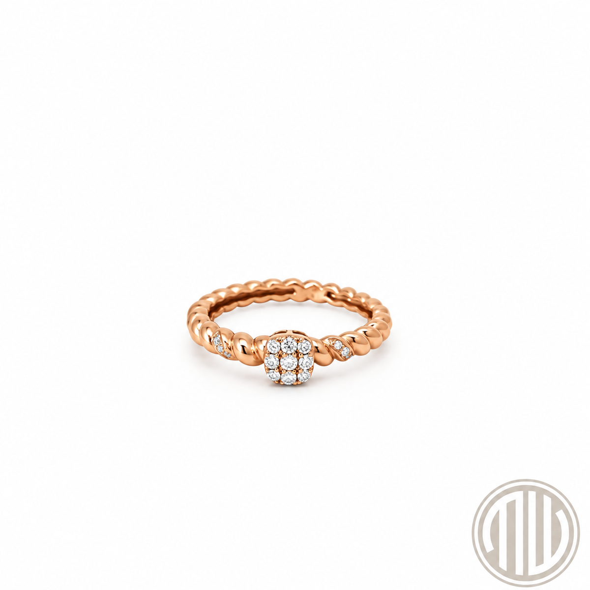 Diamant Kordelring 750 Roségold 0.37ct