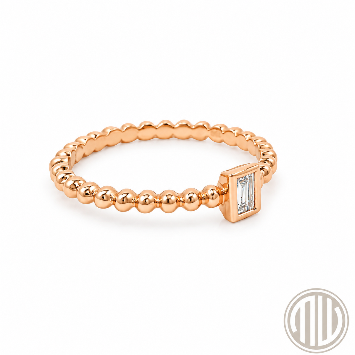 Baguette Diamant Ring 0,10ct 750 Rosegold / 165370
