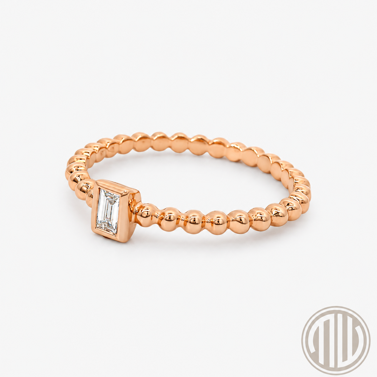 Baguette Diamant Ring 0,10ct 750 Rosegold / 165370