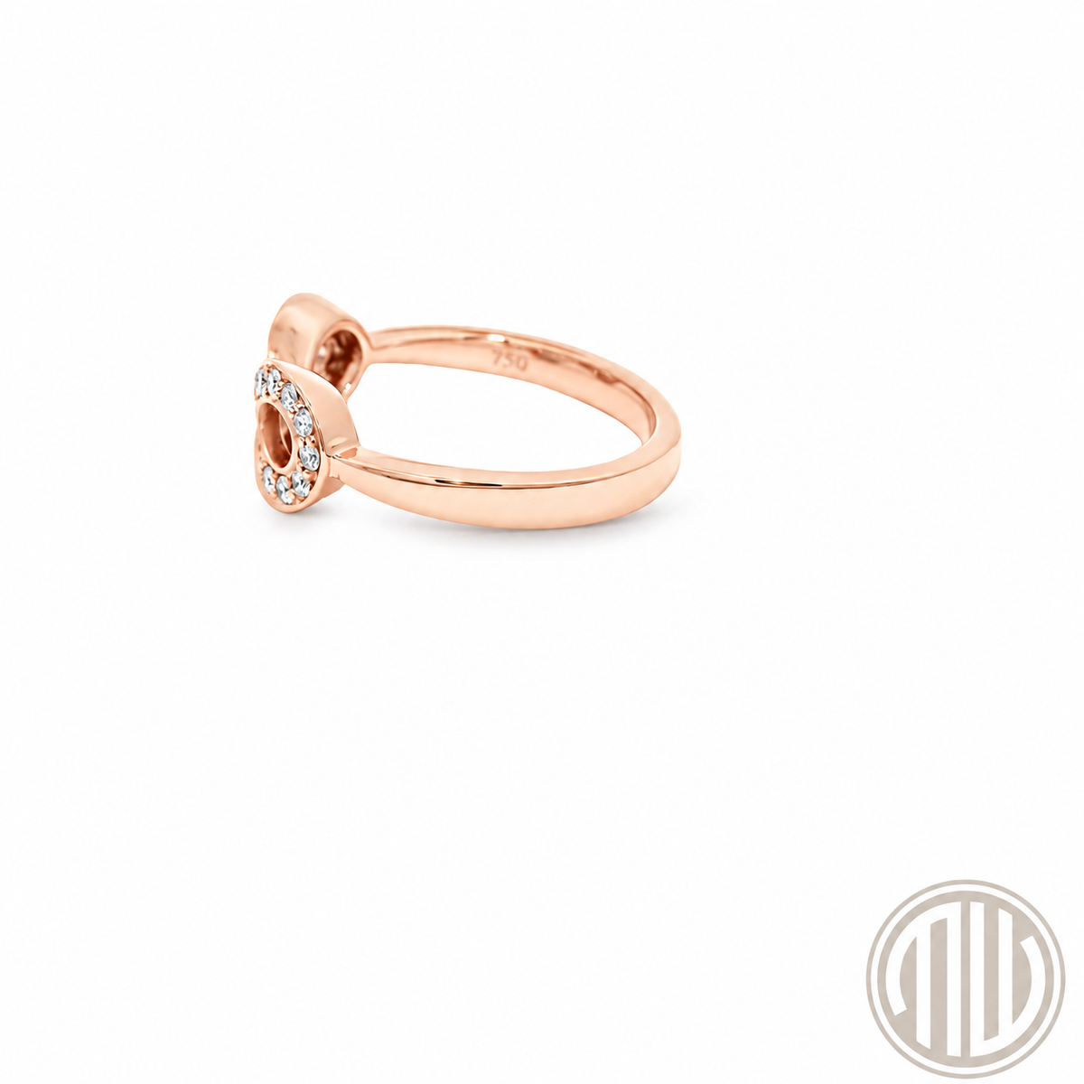 Diamant Ring "Infinity" 750 Rosègold / 0.26ct / TW/VS