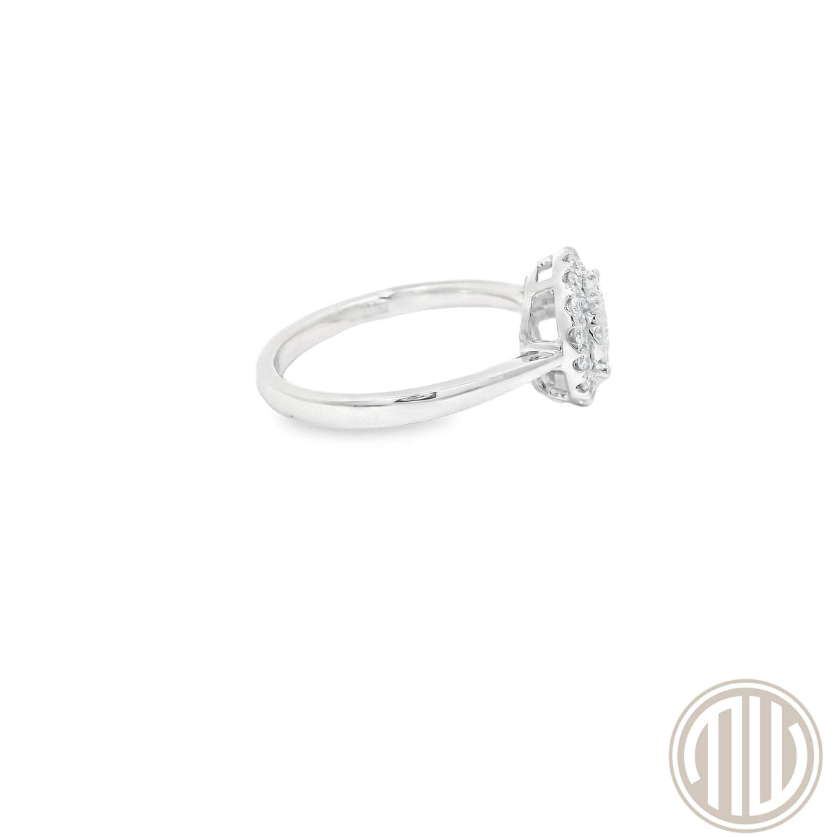 Diamant Ring / 750 Weißgold / 0.43ct