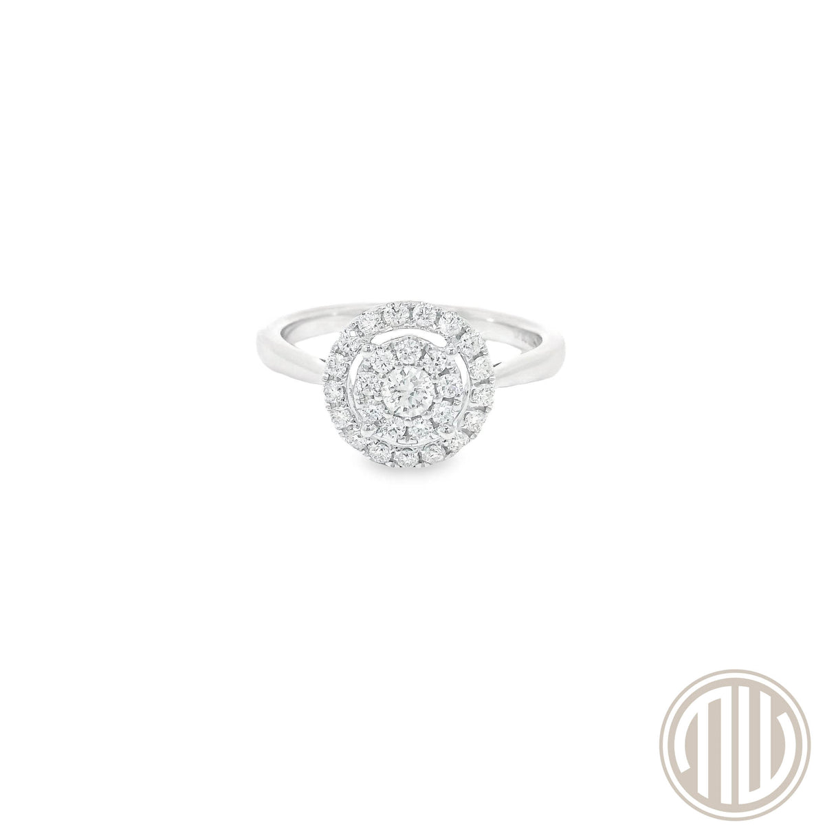 Diamant Ring / 750 Weißgold / 0.43ct