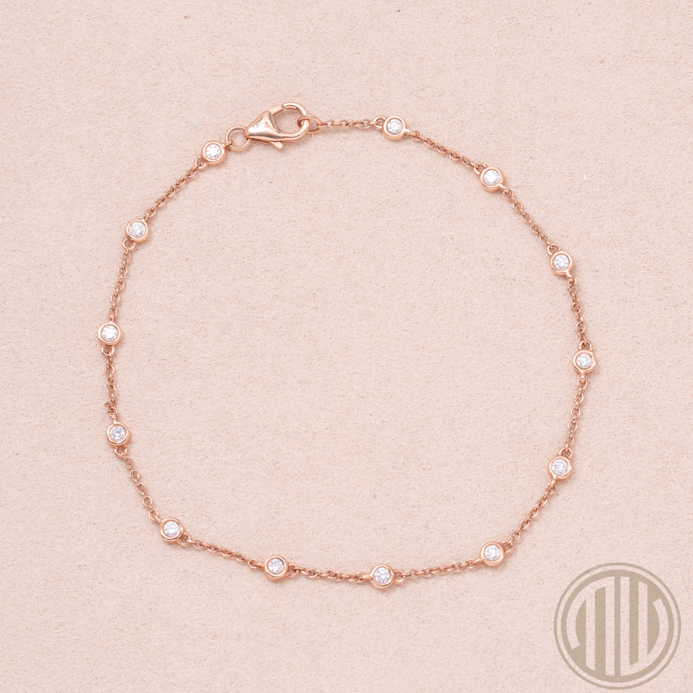 Diamant Armband 750 Roségold 0.37ct