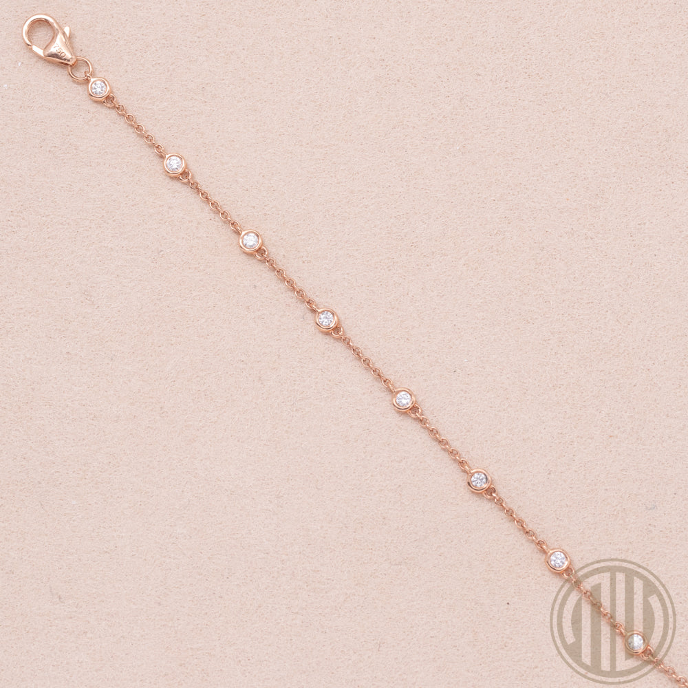 Diamant Armband 750 Roségold 0.37ct