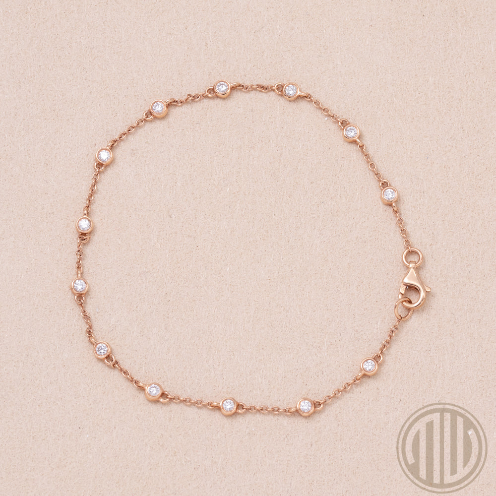 Diamant Armband 750 Roségold 0.37ct