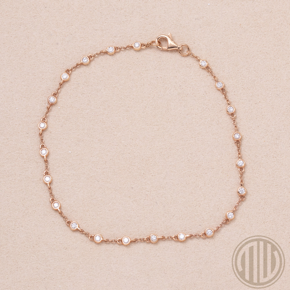 Diamant Armband 750 Roségold 0.38ct