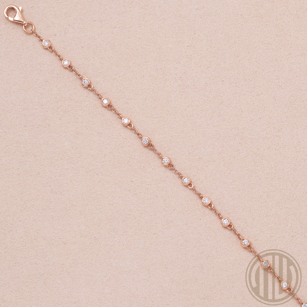 Diamant Armband 750 Roségold 0.38ct