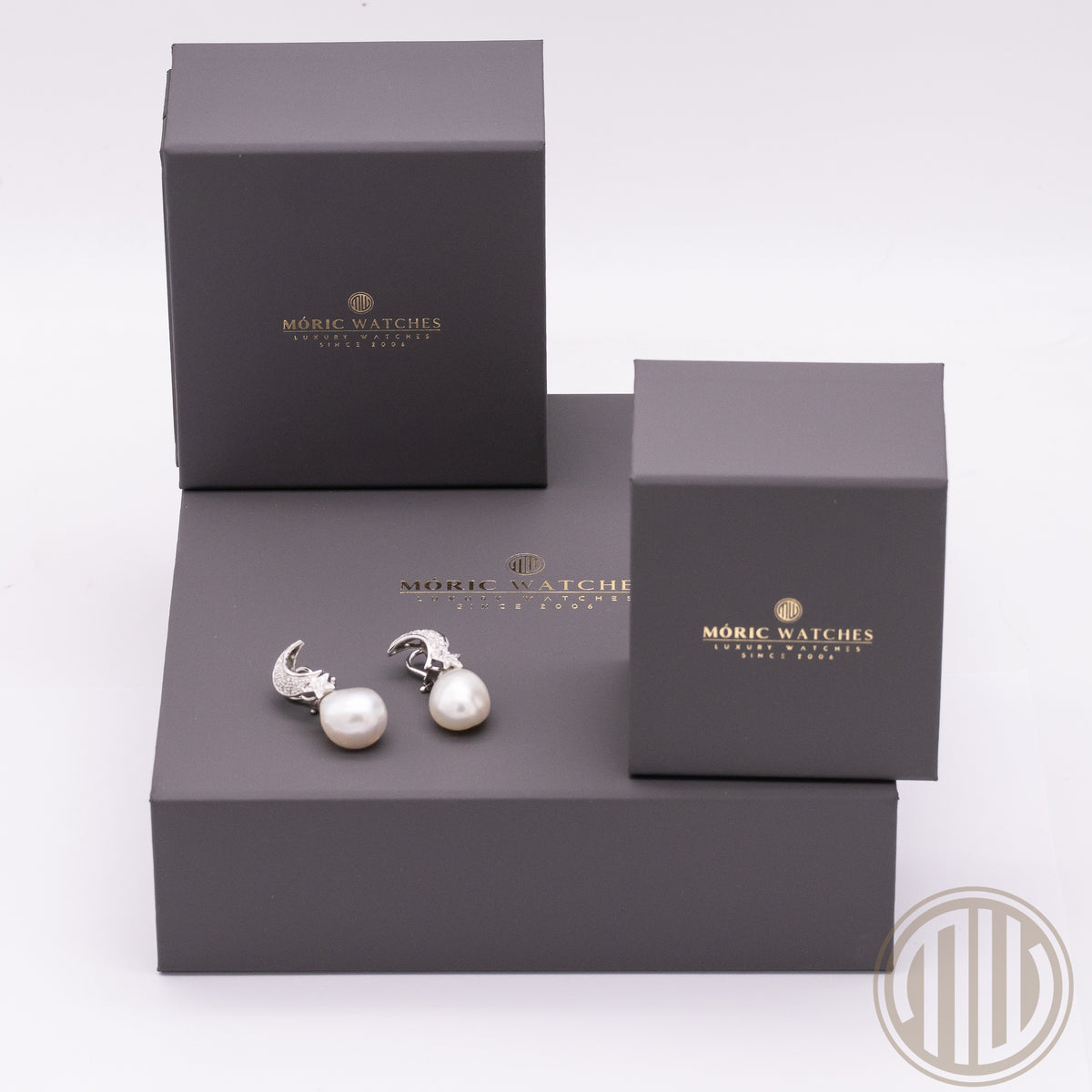 Diamant-Perlen Ohrclippaar