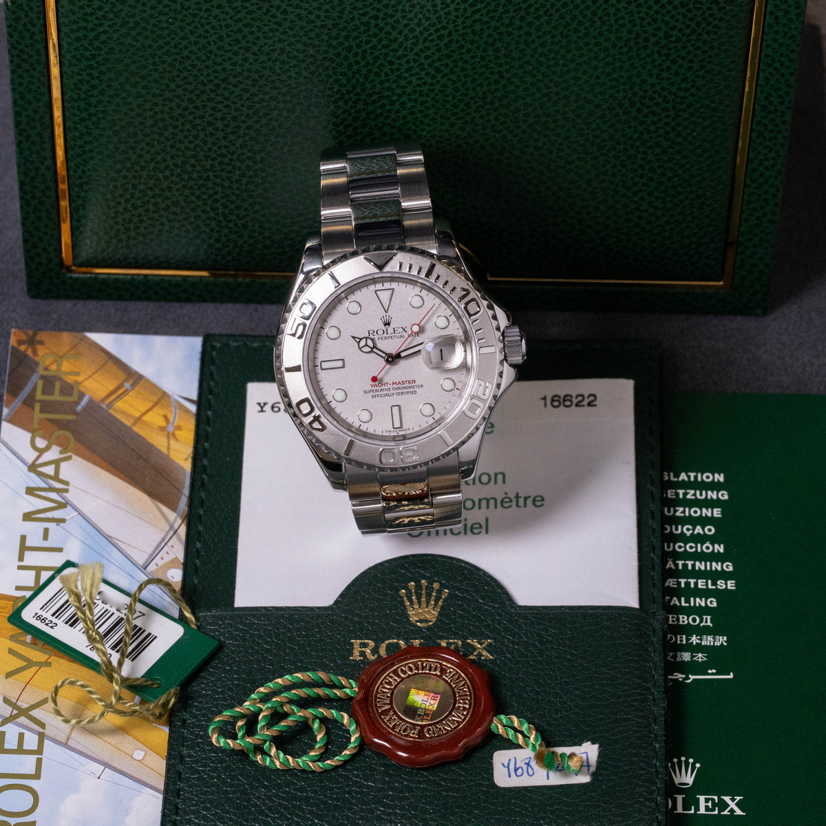 Rolex Yacht-Master 40 Rolesium | Platin Bezel | Box and Papers | 2003 | 16622