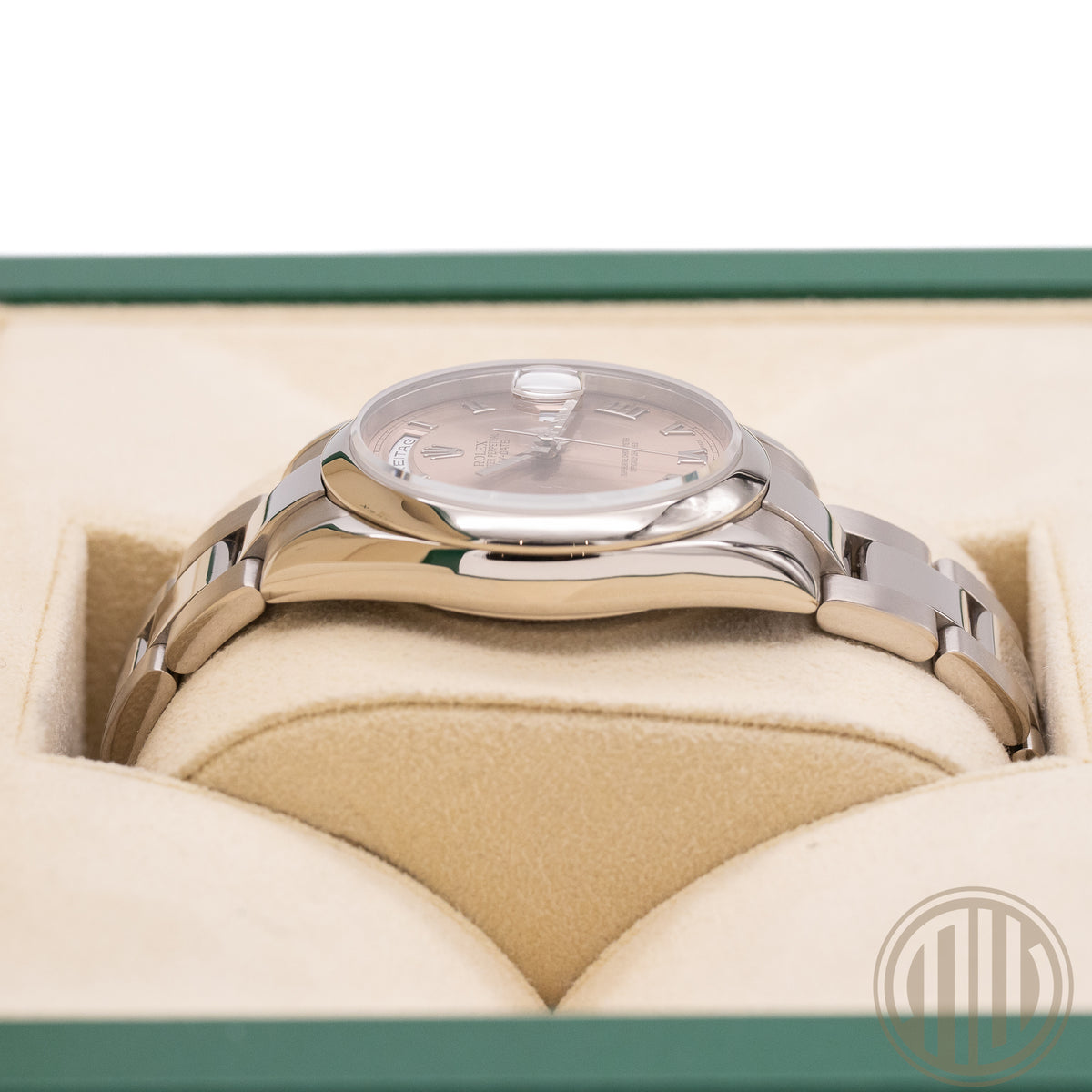 Rolex Day-Date 36 18kt Whitegold | Salmon Dial | Rolex Service Card | P-Series