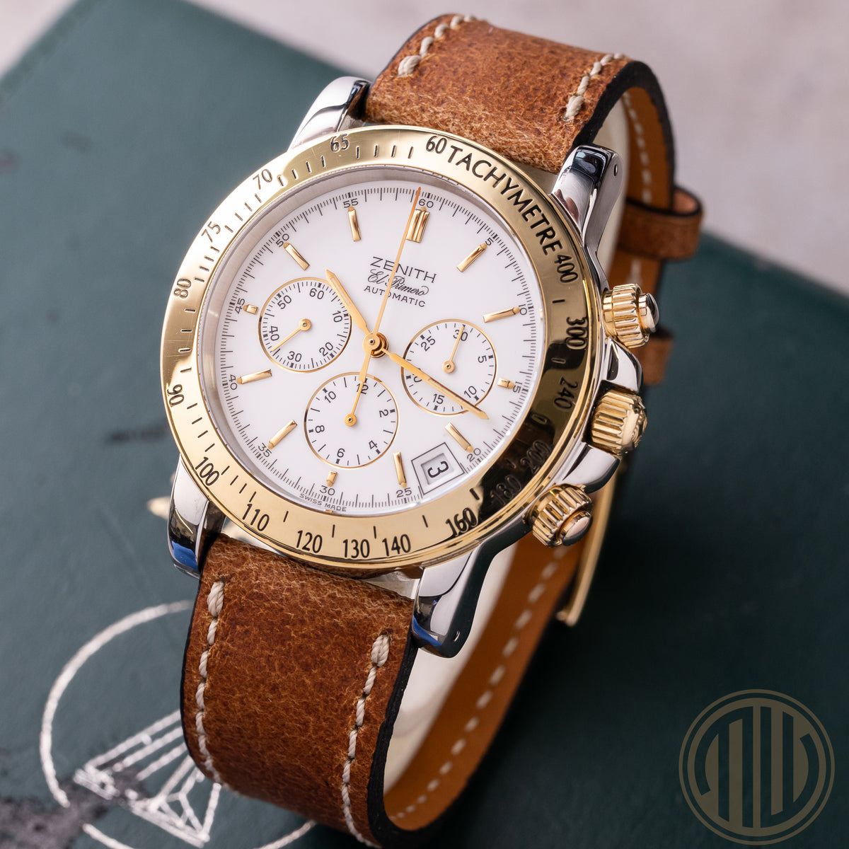 Zenith El Primero Rainbow Chronograph White Dial | Bicolor | Box and Papers | 1993 | Top Condition