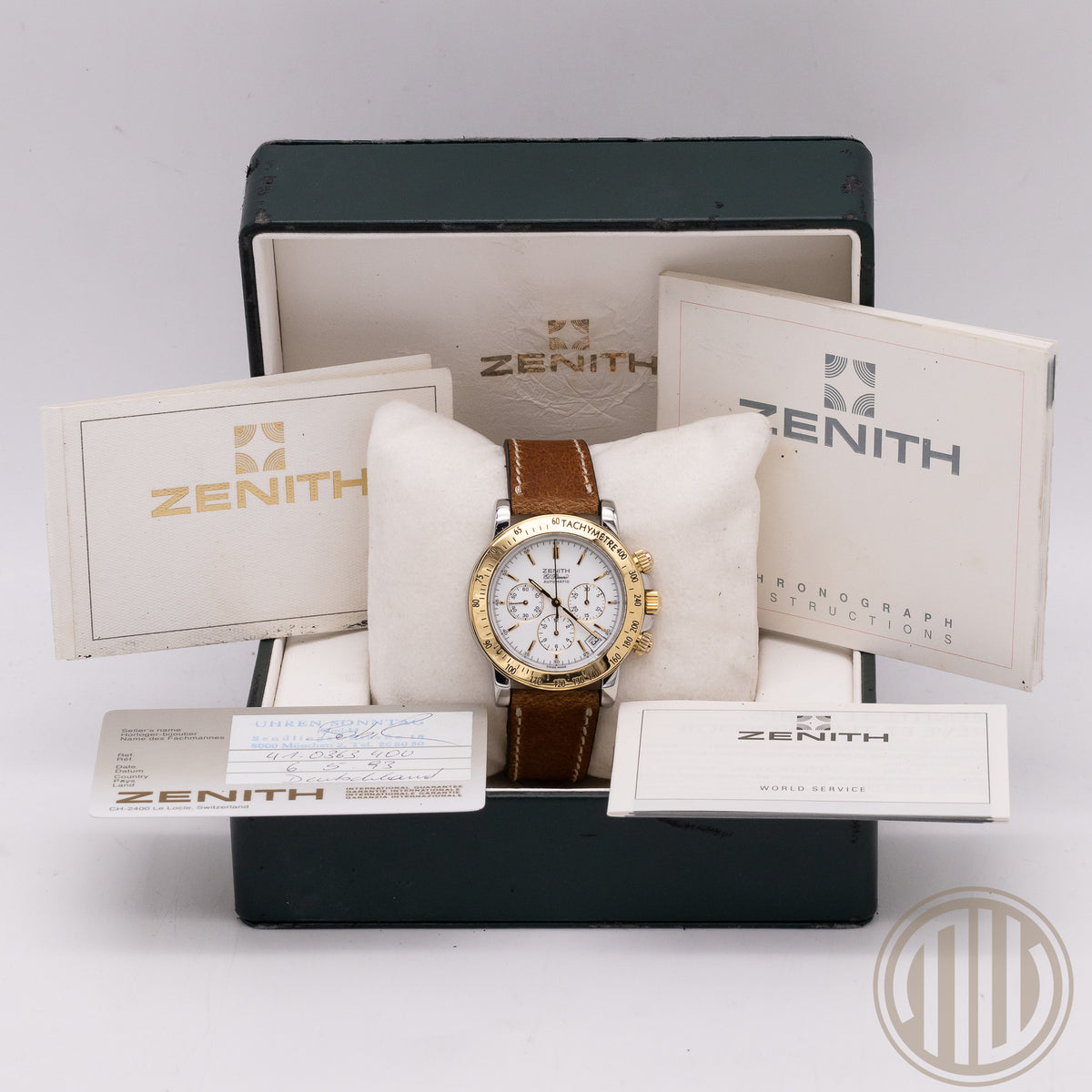 Zenith El Primero Rainbow Chronograph White Dial | Bicolor | Box and Papers | 1993 | Top Condition