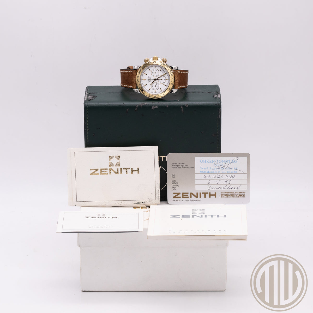Zenith El Primero Rainbow Chronograph White Dial | Bicolor | Box and Papers | 1993 | Top Condition