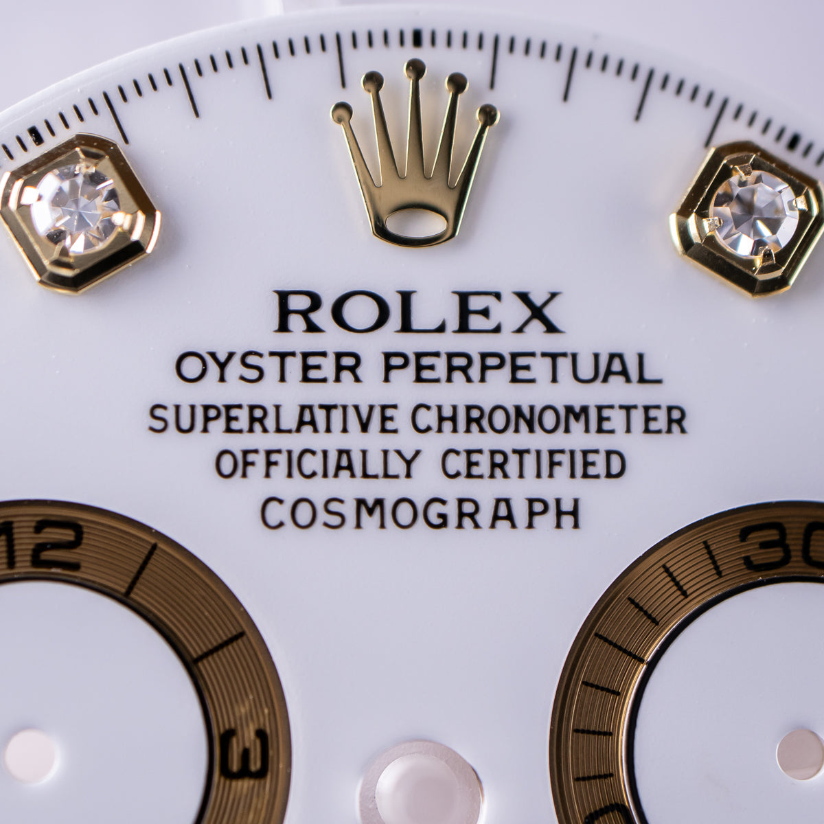 Rolex Daytona Diamante Dial Blanco para Ref: 116523 | 116503