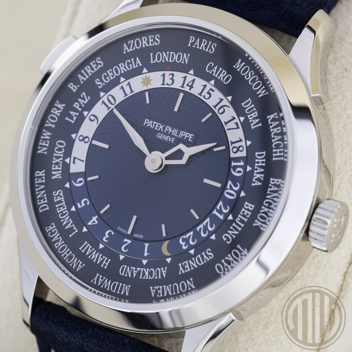 Patek Philippe World Time | 950 Platinum | Blue Dial | Fullset | 2023 | Ref: 5230P-001