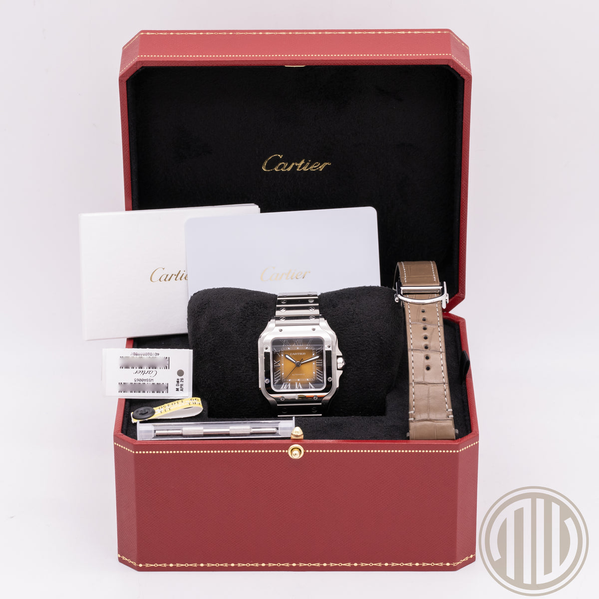 Cartier Santos Medium | Brown Dial | Stainless-Steel | Box and Papers | 2024 | Ref: WSSA0065