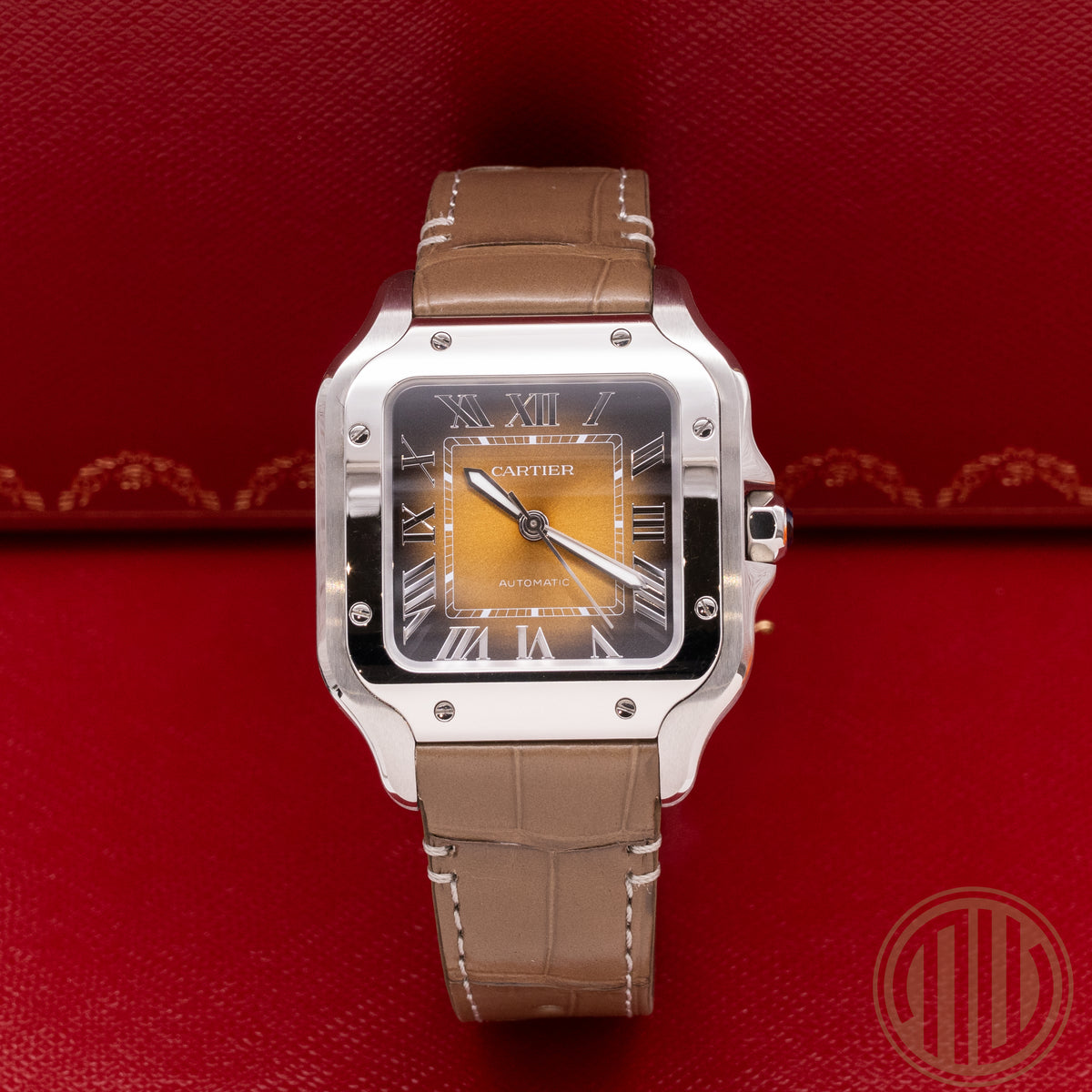 Cartier Santos Medium | Brown Dial | Stainless-Steel | Box and Papers | 2024 | Ref: WSSA0065