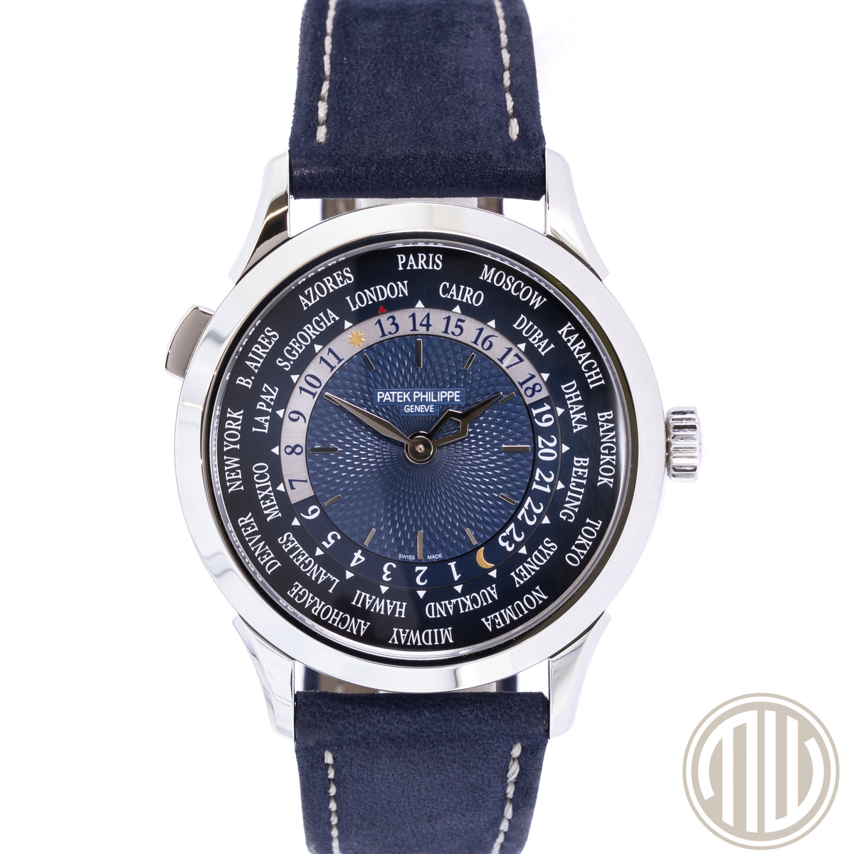 Patek Philippe World Time | 950 Platinum | Blue Dial | Fullset | 2023 | Ref: 5230P-001